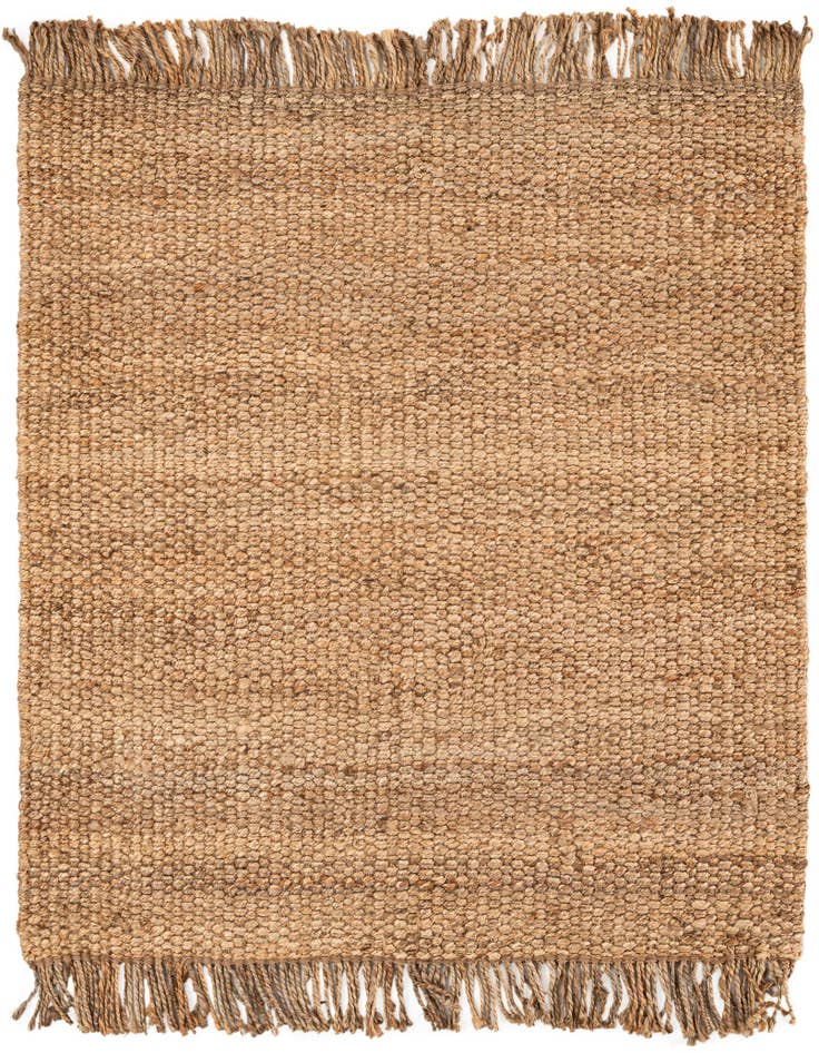 Detail image of 5' 1 x 5' 1 Hand Woven Chunky Jute Square Rug