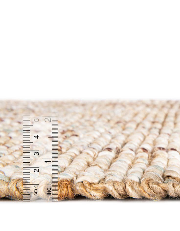 Detail image of 7' 10 x 7' 10 Hand Woven Chunky Jute Square Rug