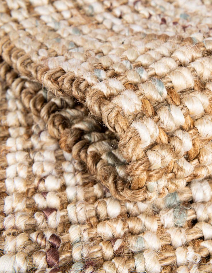 Detail image of 7' 10 x 7' 10 Hand Woven Chunky Jute Square Rug