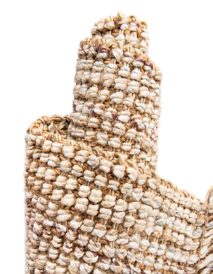 Detail image of 7' 10 x 7' 10 Hand Woven Chunky Jute Square Rug