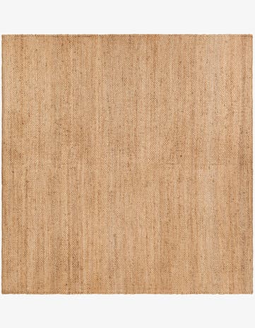Natural Hand Woven Chunky Jute Square Rug