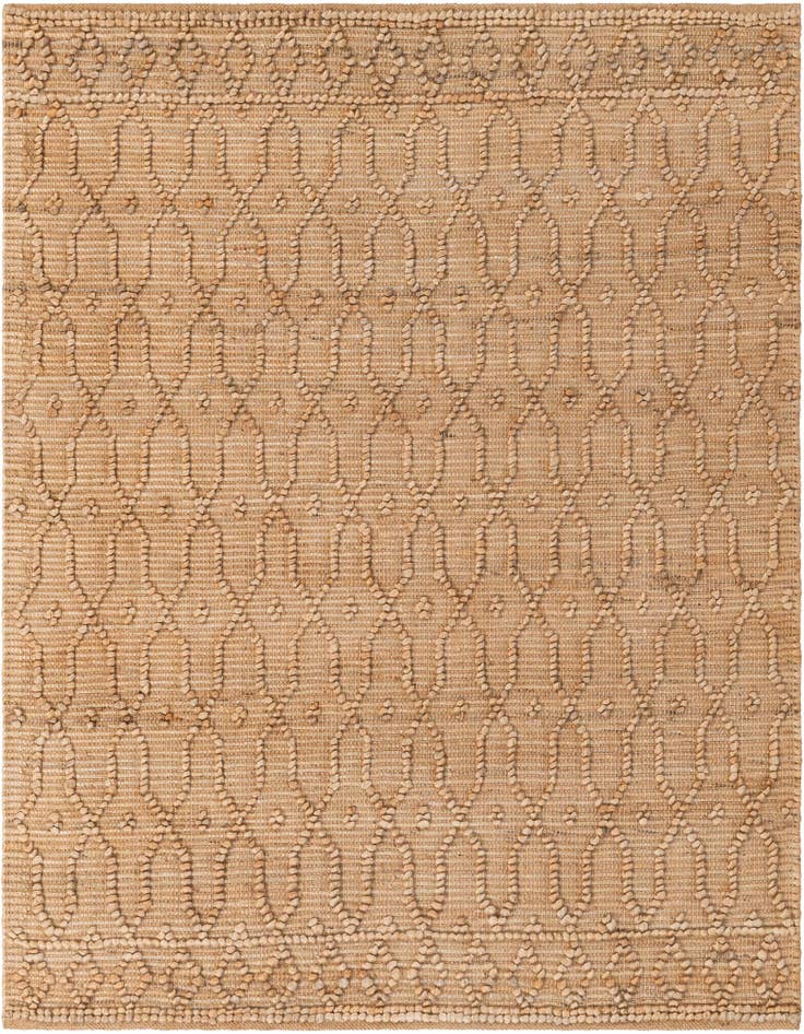 Detail image of 5' 3 x 5' 3 Hand Woven Larsa Jute Square Rug