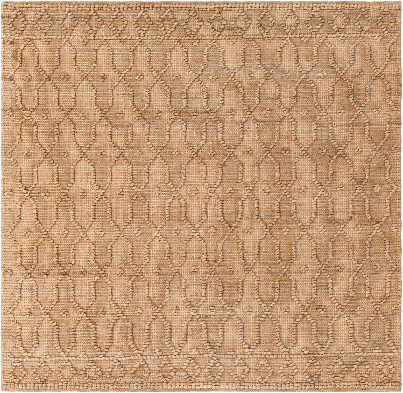 5' 3 x 5' 3 Hand Woven Larsa Jute Square Rug