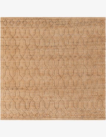 Natural Hand Woven Larsa Jute Square Rug