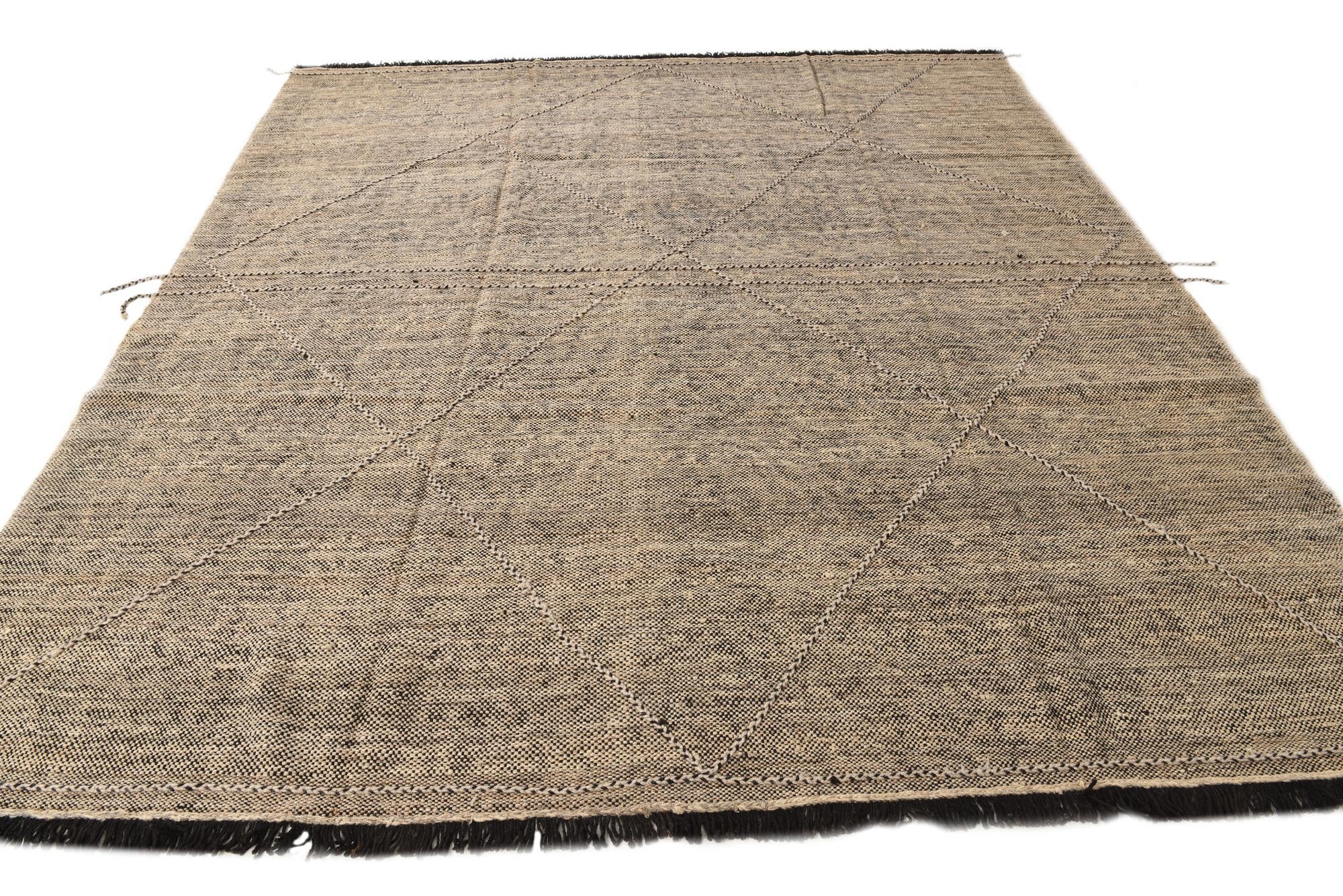 8' 10 x 9' 9 Hand Knotted Moroccan Wool Square Rug