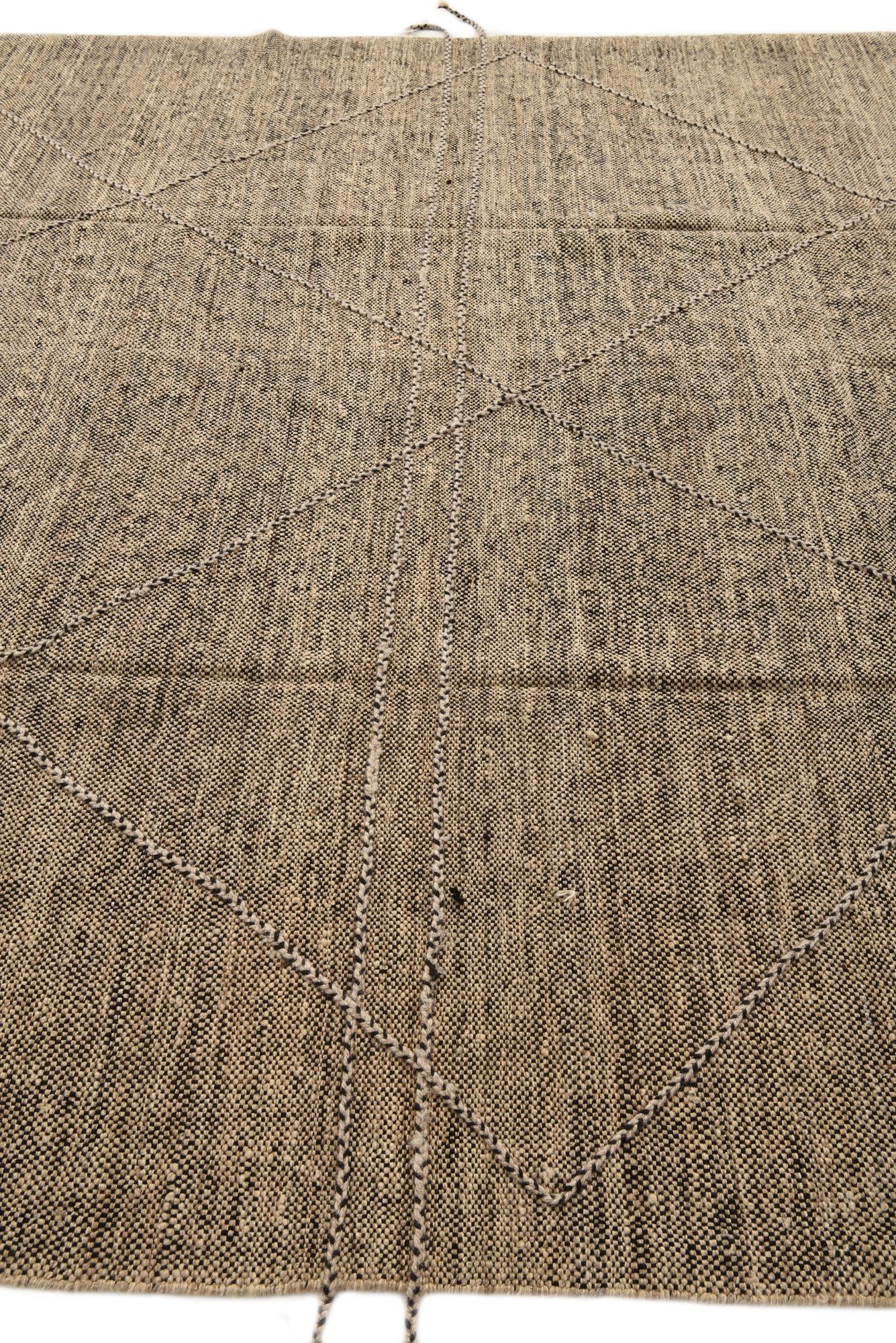 8' 10 x 9' 9 Hand Knotted Moroccan Wool Square Rug