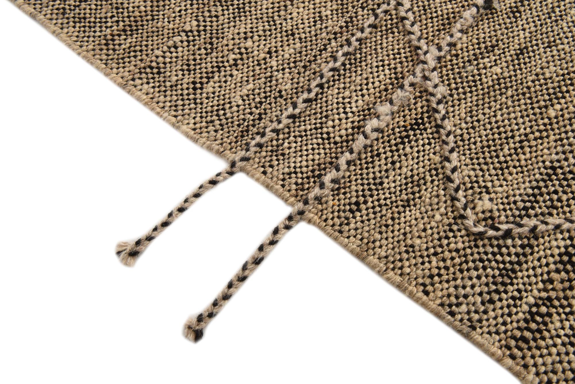 8' 10 x 9' 9 Hand Knotted Moroccan Wool Square Rug