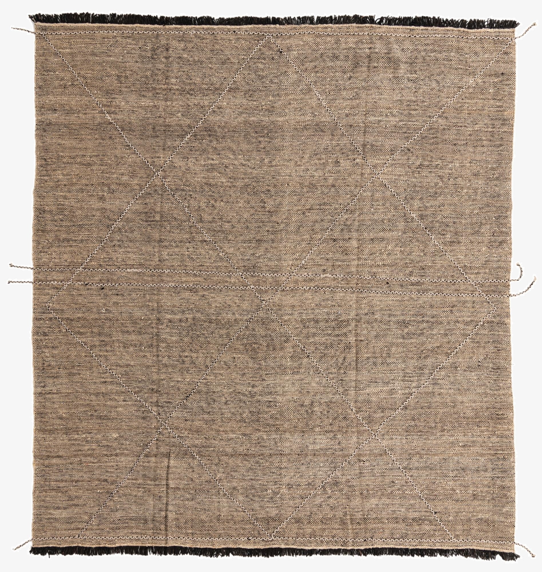 8' 10 x 9' 9  Hand Knotted Moroccan Wool Square Rug
