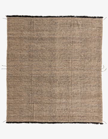 8' 10 x 9' 9 Hand Knotted Moroccan Wool Square Rug