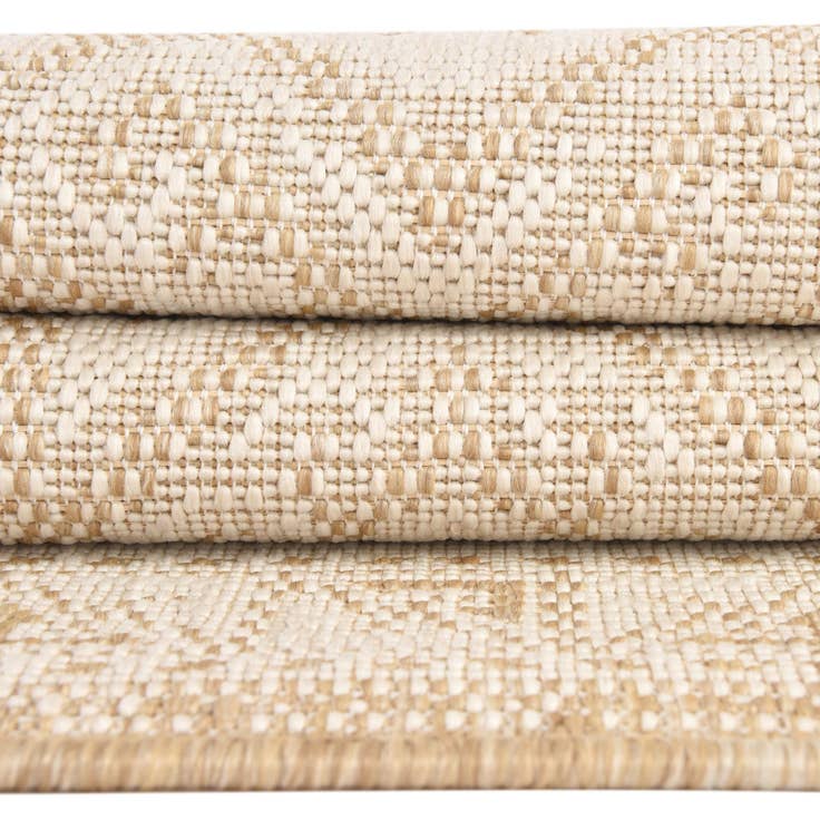 Detail image of 10' x 10' Easy-Clean Aztec Indoor / Outdoor Square Rug