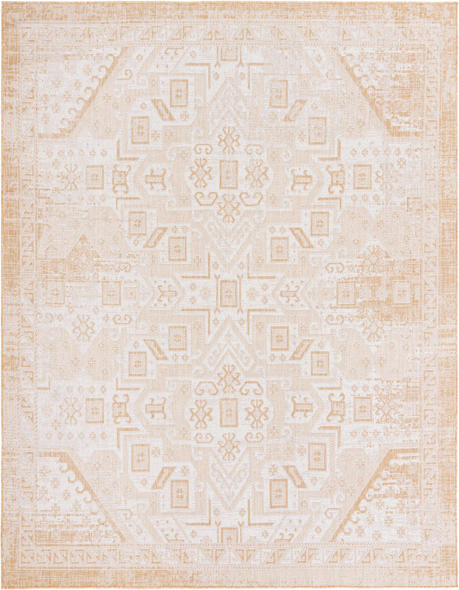 10' x 10' Easy-Clean Aztec Indoor / Outdoor Square Rug