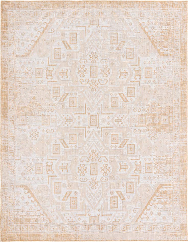 Detail image of 10' x 10' Easy-Clean Aztec Indoor / Outdoor Square Rug