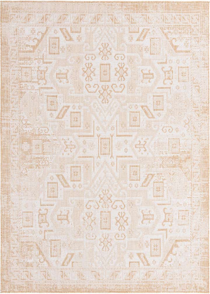 7' 10 x 7' 10 Easy-Clean Aztec Indoor / Outdoor Square Rug