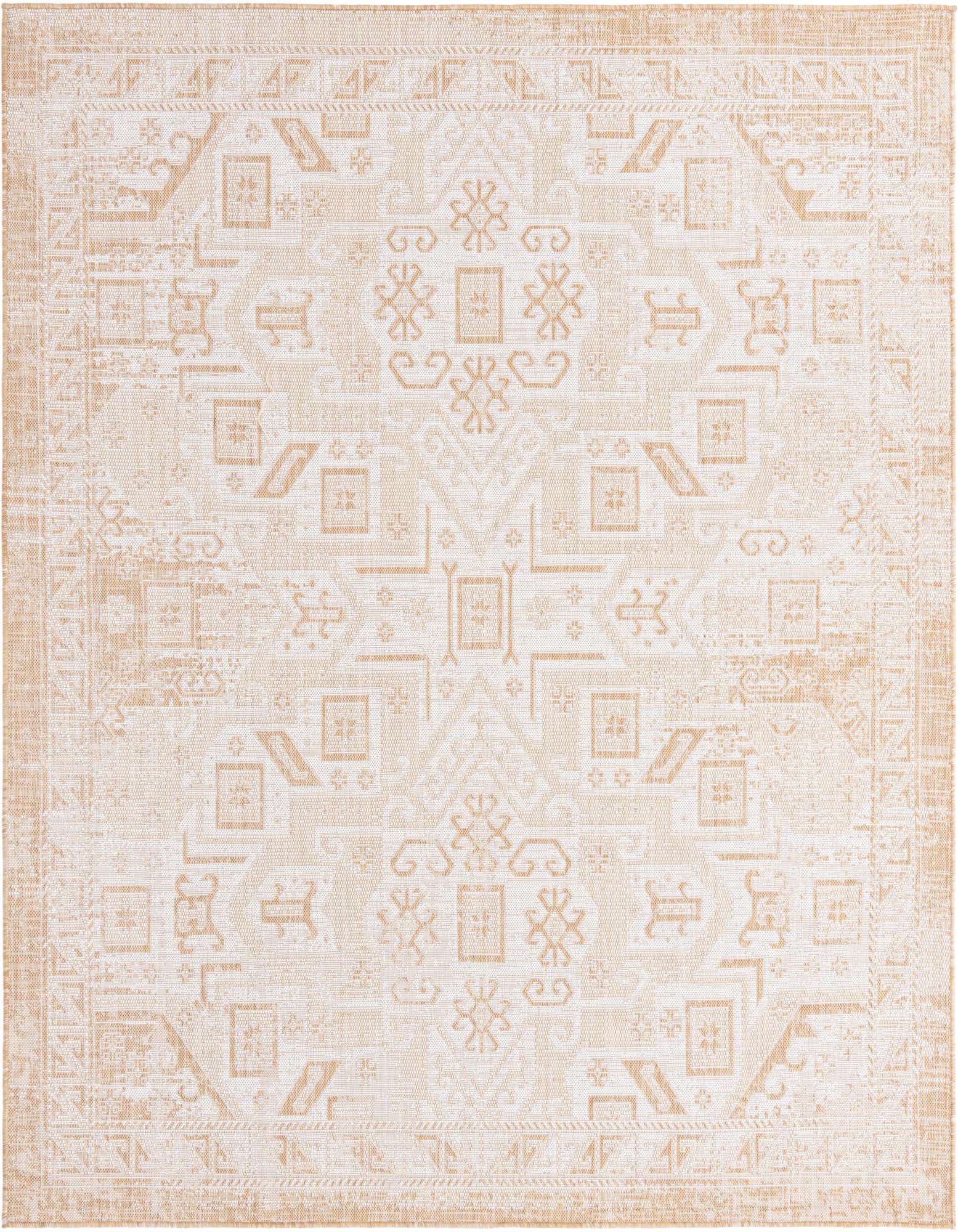 7' 10 x 7' 10 Easy-Clean Aztec Indoor / Outdoor Square Rug