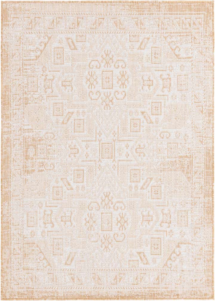 5' 3 x 5' 3 Easy-Clean Aztec Indoor / Outdoor Square Rug