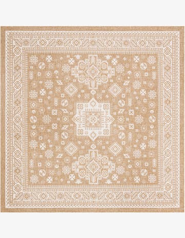 10' x 10' Easy-Clean Aztec Indoor / Outdoor Square Rug