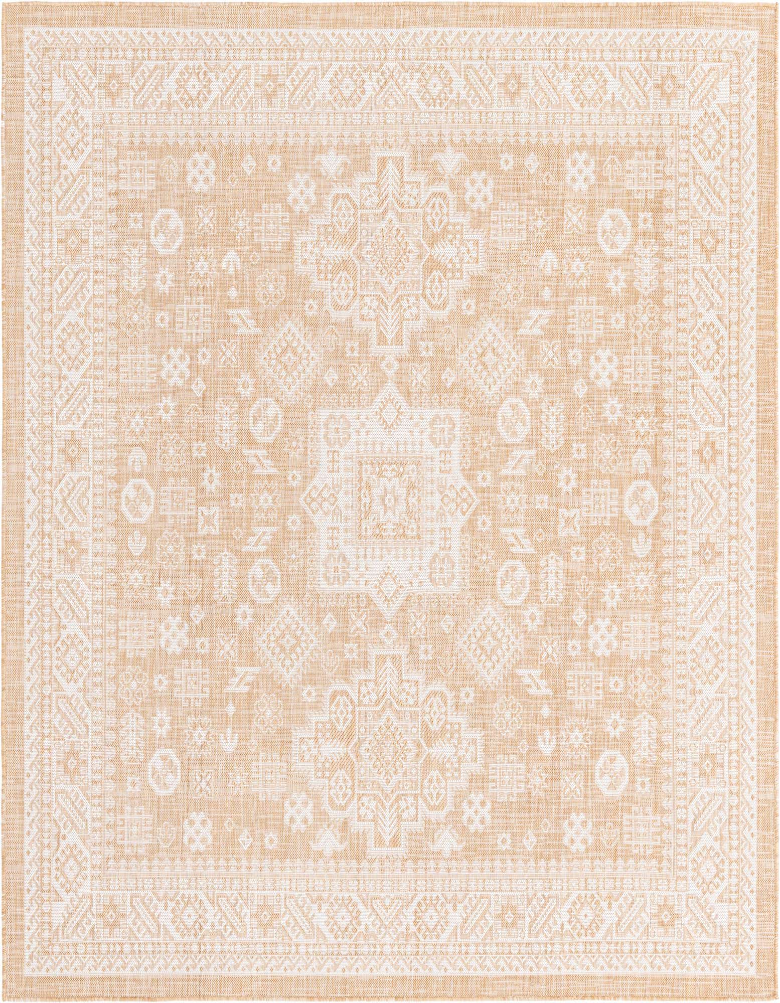 7' 10 x 7' 10 Easy-Clean Aztec Indoor / Outdoor Square Rug