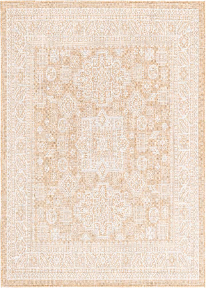 5' 3 x 5' 3 Easy-Clean Aztec Indoor / Outdoor Square Rug