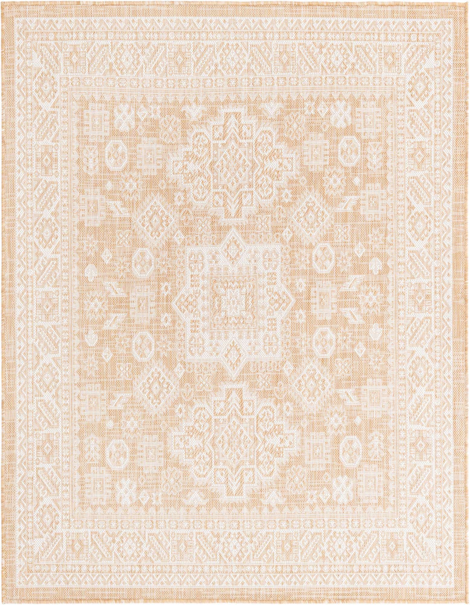 5' 3 x 5' 3 Easy-Clean Aztec Indoor / Outdoor Square Rug