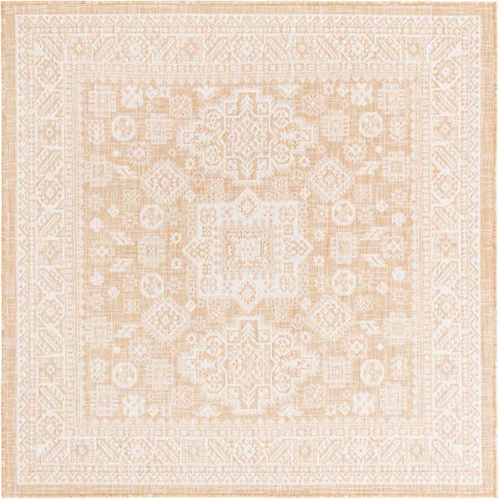 5' 3 x 5' 3 Easy-Clean Aztec Indoor / Outdoor Square Rug