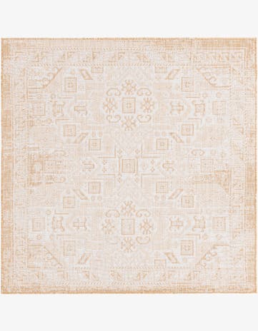 5' 3 x 5' 3 Easy-Clean Aztec Indoor / Outdoor Square Rug