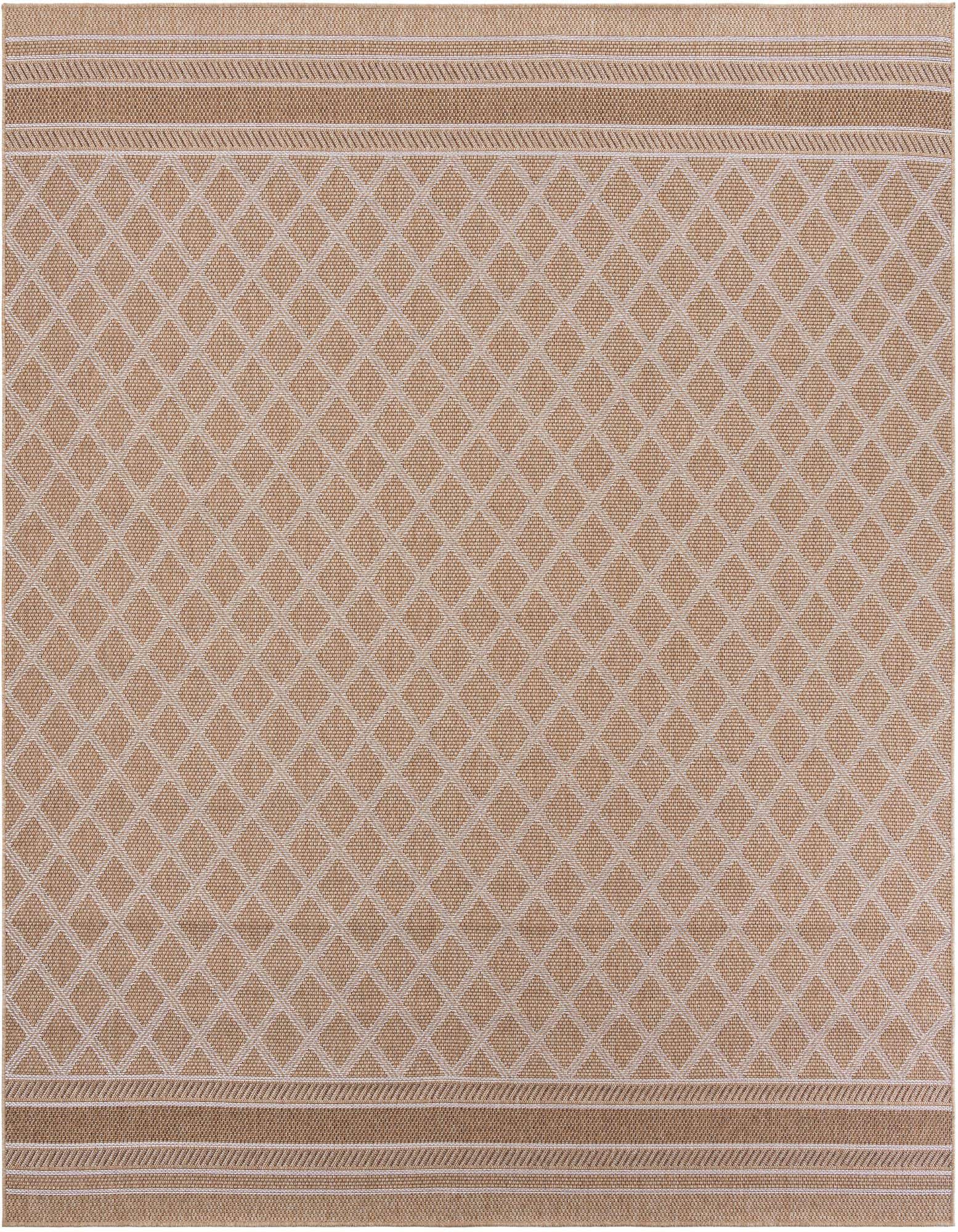10' x 10' Easy-Clean Lattice Indoor / Outdoor Square Rug