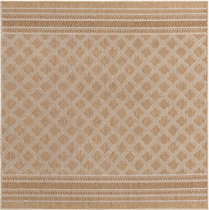 5' 1 x 5' 1 Easy-Clean Lattice Indoor / Outdoor Square Rug