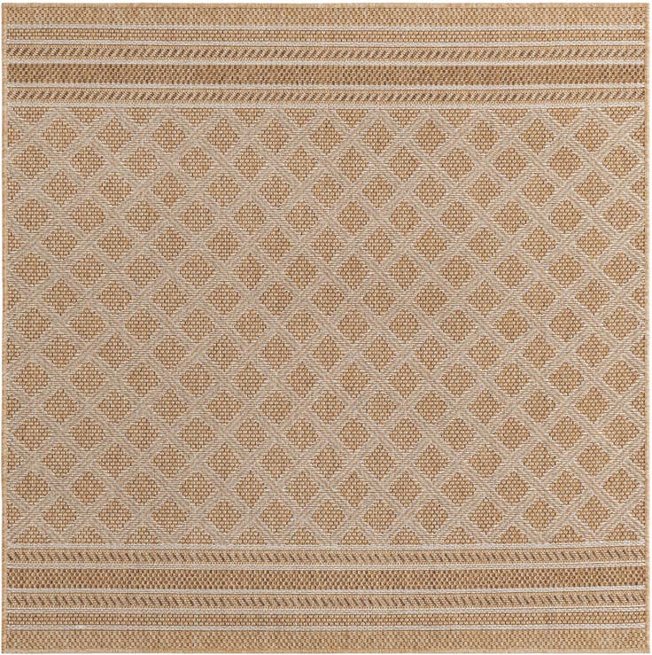 Detail image of 5' 1 x 5' 1 Easy-Clean Lattice Indoor / Outdoor Square Rug