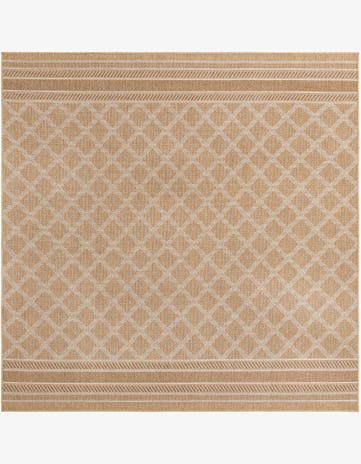 7' 10 x 7' 10 Easy-Clean Lattice Indoor / Outdoor Square Rug