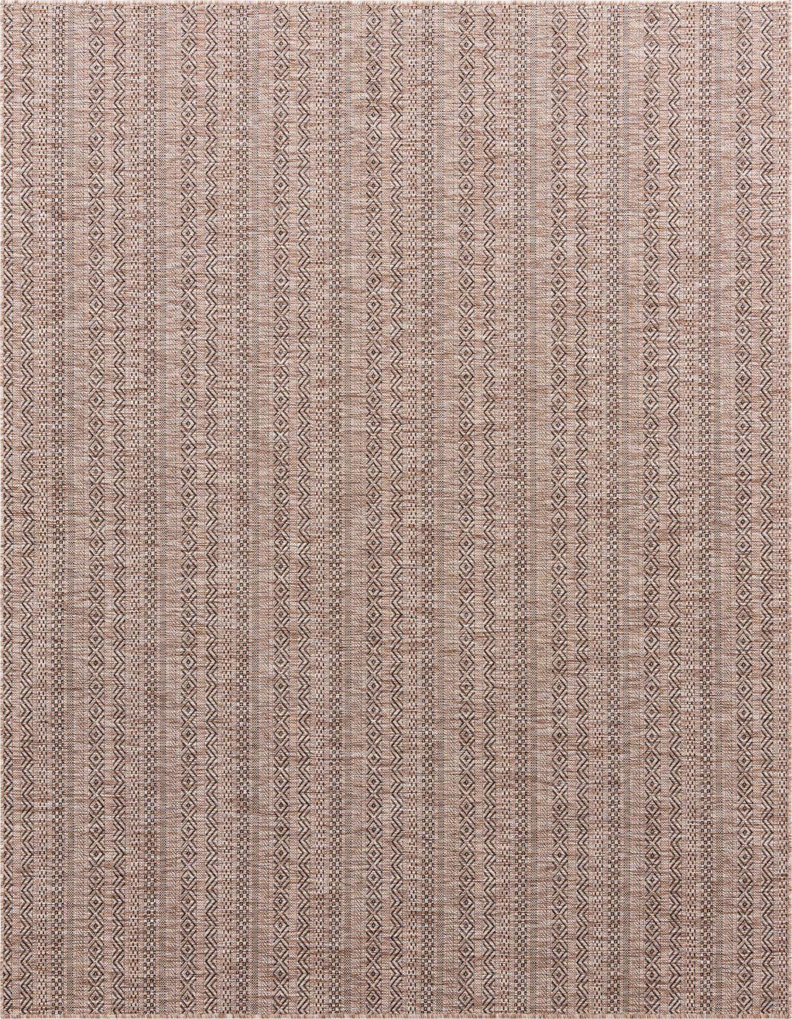 7' 10 x 7' 10 Easy-Clean Ribbon Indoor / Outdoor Square Rug