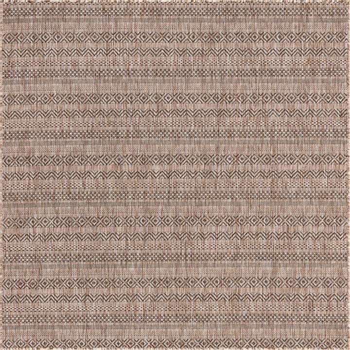 5' 3 x 5' 3 Easy-Clean Ribbon Indoor / Outdoor Square Rug