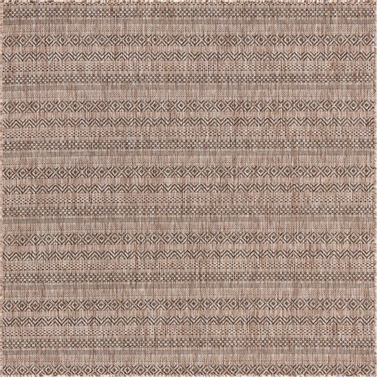 Detail image of 5' 3 x 5' 3 Easy-Clean Ribbon Indoor / Outdoor Square Rug