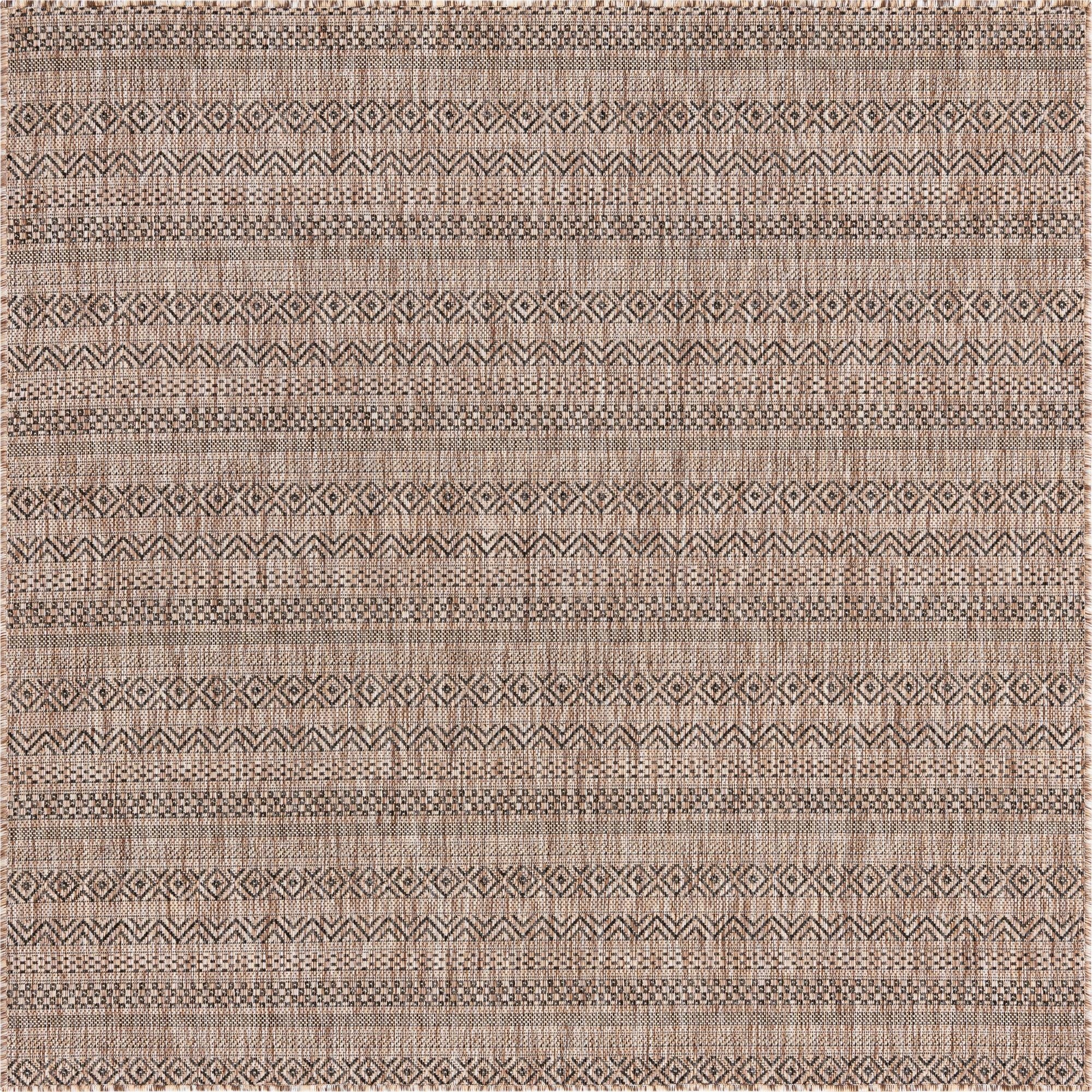 5' 3 x 5' 3 Washable Ribbon Indoor / Outdoor Square Rug
