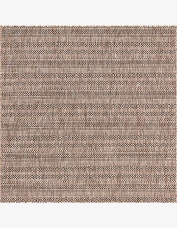 5' 3 x 5' 3 Easy-Clean Ribbon Indoor / Outdoor Square Rug