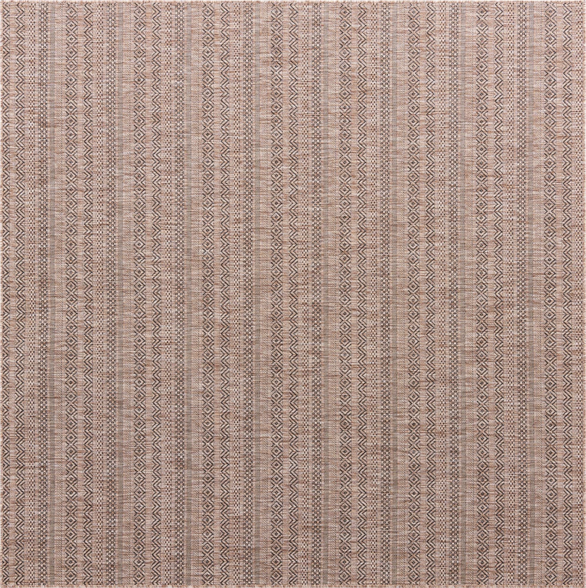 7' 10 x 7' 10 Washable Ribbon Indoor / Outdoor Square Rug