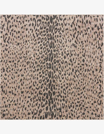 Natural Easy-Clean Safari Indoor / Outdoor Square Rug