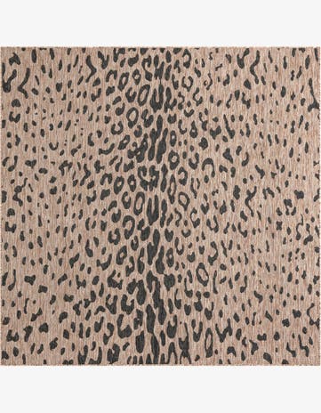 Natural Easy-Clean Safari Indoor / Outdoor Square Rug