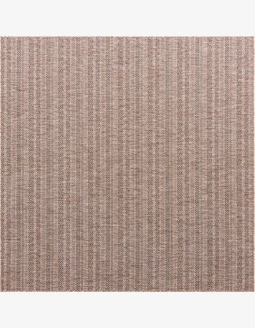 7' 10 x 7' 10 Easy-Clean Striped Indoor / Outdoor Square Rug