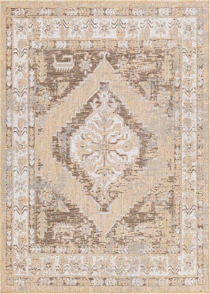 5' 3 x 5' 3 Easy-Clean Traditional Indoor / Outdoor Square Rug