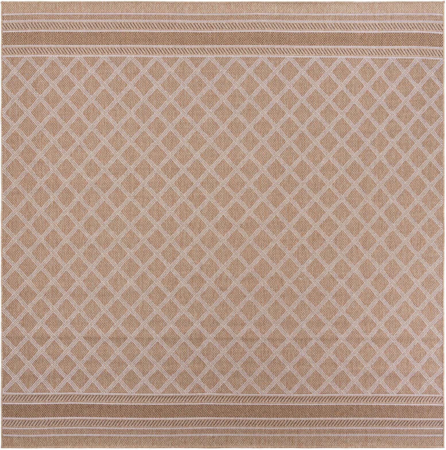 10' x 10' Easy-Clean Trellis Indoor / Outdoor Square Rug