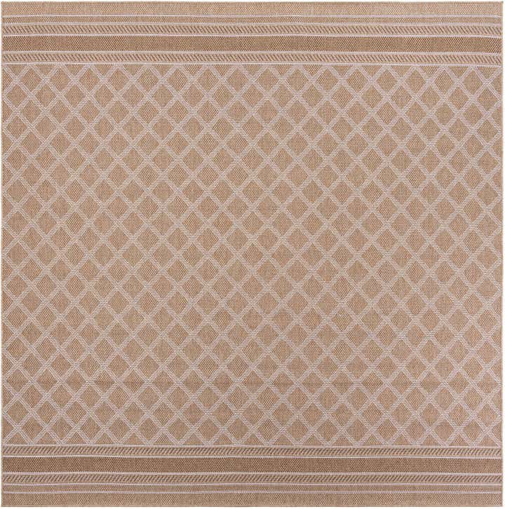 10' x 10' Easy-Clean Trellis Indoor / Outdoor Square Rug
