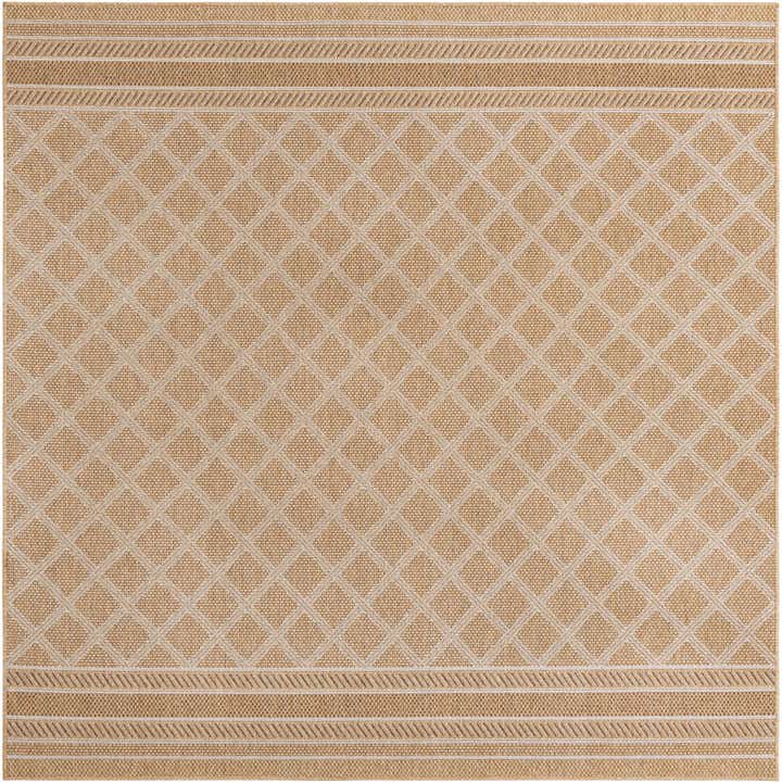 7' 10 x 7' 10 Easy-Clean Trellis Indoor / Outdoor Square Rug