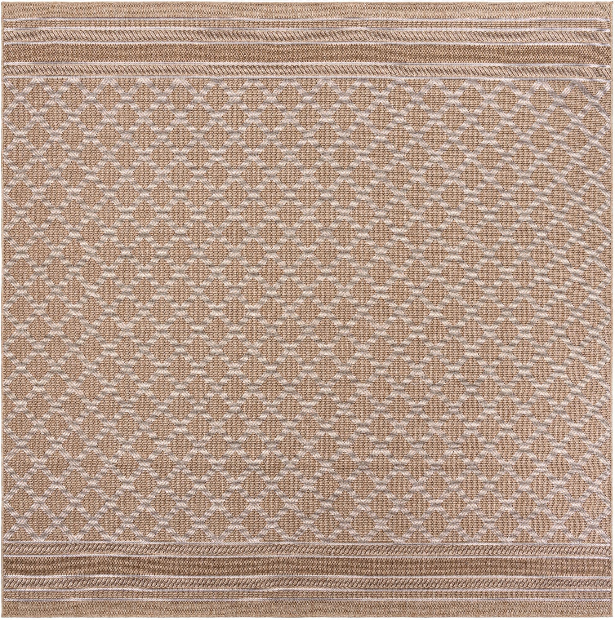 10' x 10'  Washable Trellis Indoor / Outdoor Square Rug