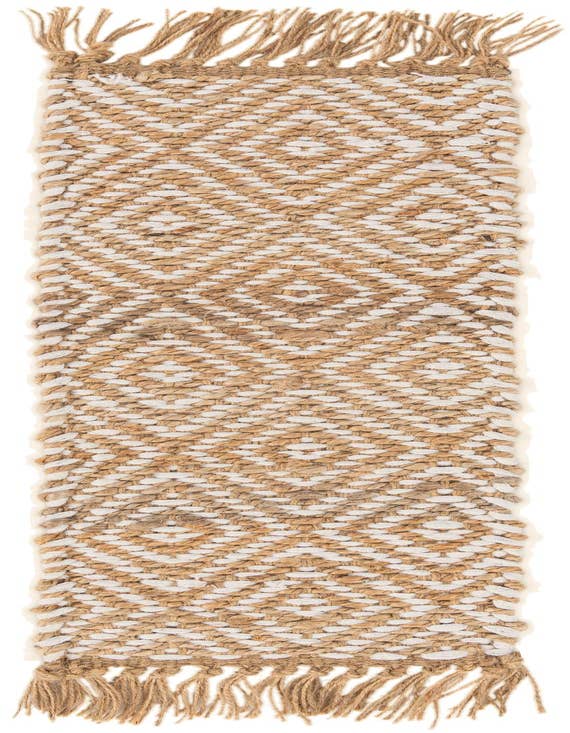 Detail image of 0' 9 x 2' 6  Hand Woven Braided Jute Stair Rug