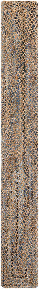 1' 2 x 10' Handmade Braided Chindi Table Runner Rug