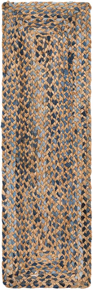 1' 2 x 4' 1 Handmade Braided Chindi Table Runner Rug