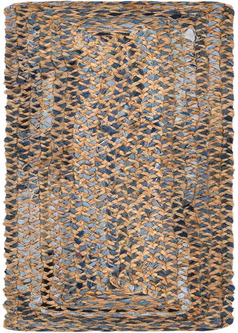 1' 2 x 5' 1 Handmade Braided Chindi Table Runner Rug