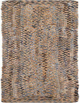 Detail image of 1' 2 x 8'  Hand Braided Chindi Table Runner Rug