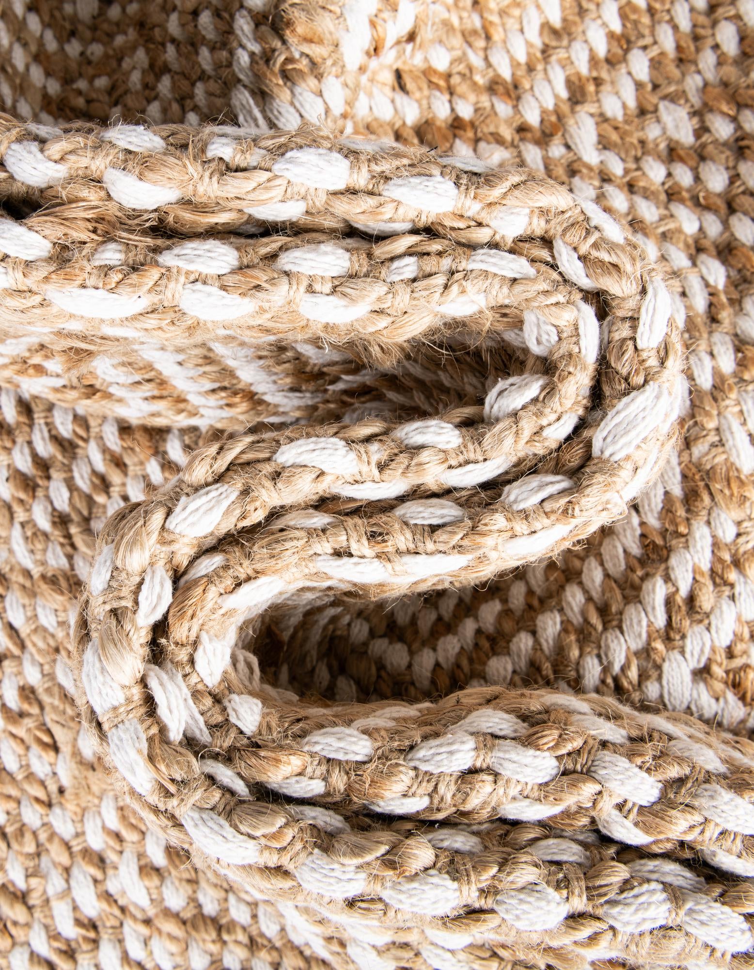 1' 2 x 4' 1 Hand Woven Braided Jute Table Runner Rug