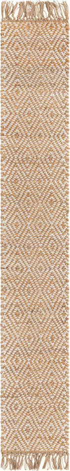 Detail image of 1' 2 x 8' Hand Woven Braided Jute Table Runner Rug